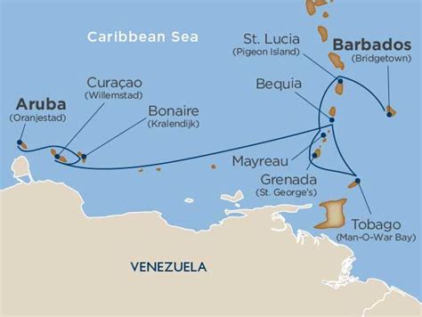 Best Of The Abc Islands Cruise Map November Cruise Caribbean