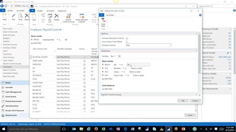 Setting Up A Payroll Control In Microsoft Dynamics Nav 2016 Youtube