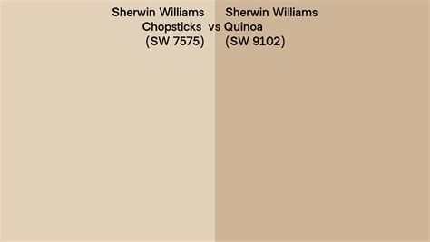 Sherwin Williams Chopsticks Vs Quinoa Side By Side Comparison