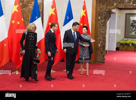 Brigitte Macron Emmanuel Macron Xi Jinping Und Peng Liyuan Am 8