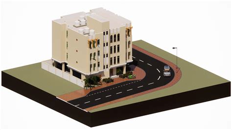 Residential Building G With Ground Parking In Revit D Model Cad