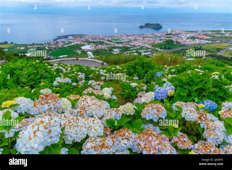 Panorama Of Vila Franca Do Campo Town At Sao Miguel Island Azores