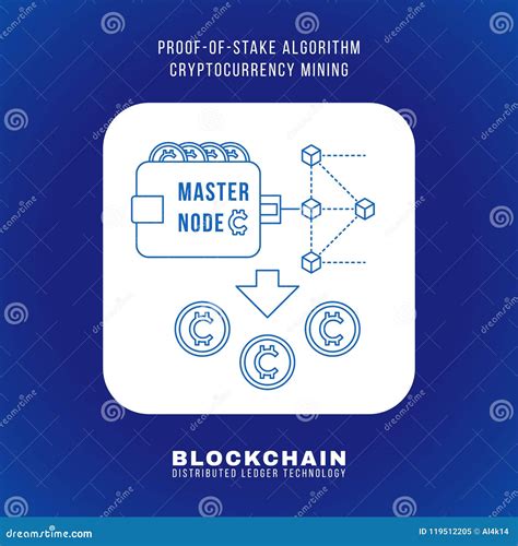 Blockchain Distributed Ledger Technology Illustration Stock Vector