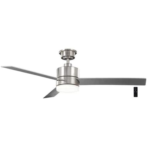 Hampton Bay Madison In Indoor Brushed Nickel Ceiling Fan With