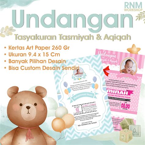 Jual Undangan Tasyakuran Tasmiyah Aqiqah Shopee Indonesia