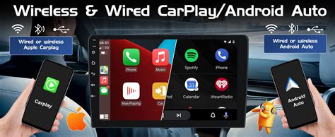 CAMECHO 9 Inch 2 Din Android 11 Car Stereo With Wireless Apple CarPlay