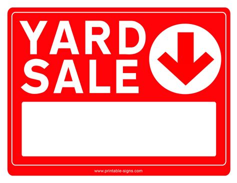 Garage Sale Sign To Print Printable Signs