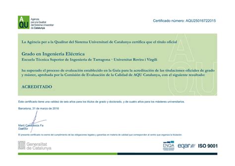 Certificado De Acreditaci N