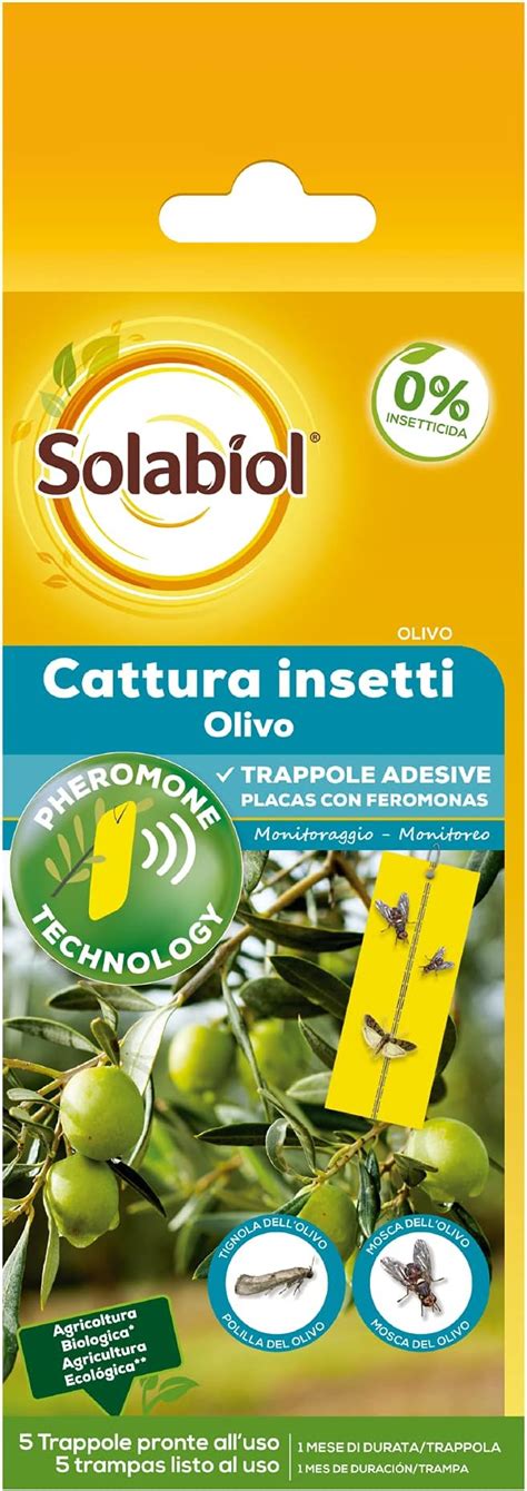 Solabiol Cattura Insetti Olivo Trappole Adesive Con Feromone Specifico