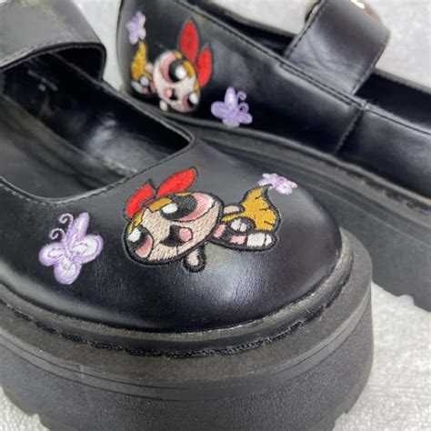 Dolls Kill X Powerpuff Girls Womens Size 6m Black Mary Janes S