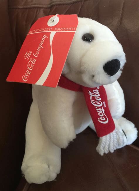 Plush Polar Bear Coca Cola W Red Scarf 1993 Dakin New W Tags Etsy