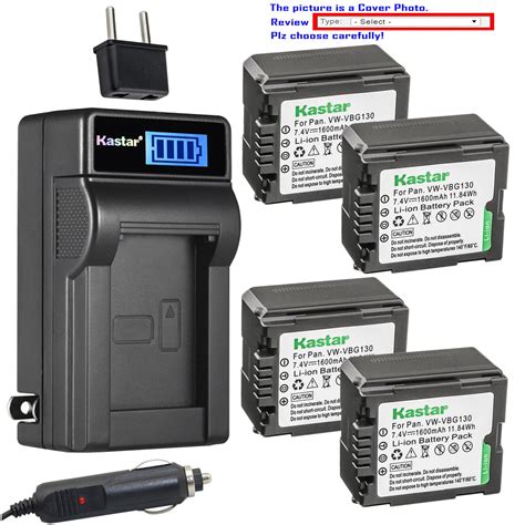 Kastar Battery Lcd Ac Charger For Panasonic Vw Vbg130 Vdr D50 Vdr D51 Camcorder Ebay