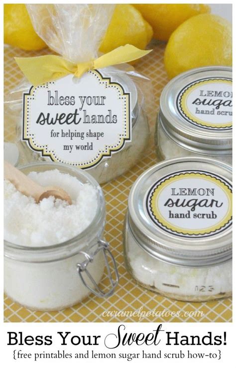 Bless Your Sweet Hands Lemon Sugar Hand Scrub And Free Printable