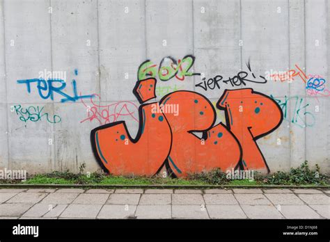 German Graffiti Bielefeld Deutschland Stock Photo - Alamy