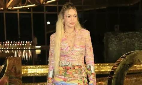 Gigi Hadid Turns Heads In Multi Coloured Stylish Outfit At Nita Mukesh