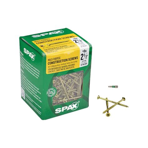 Spax 8 X 2 12 In Interior Flat Head Wood Screws Construction Framing