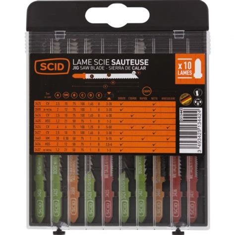 Assortiment 10 lame scie sauteuse bois métal multi matériaux carrel