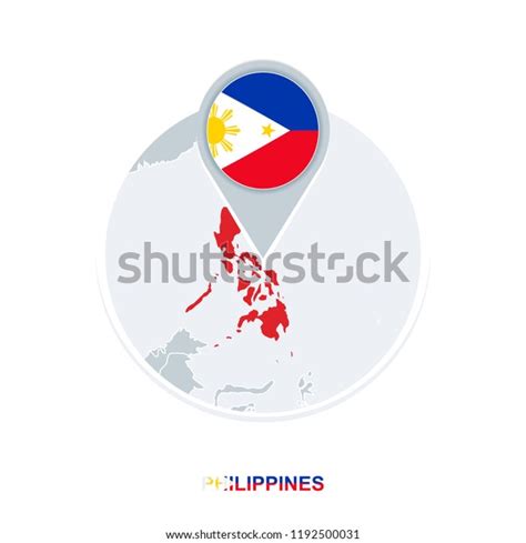 Philippines Map Flag Vector Map Icon Stock Vector Royalty Free 1192500031 Shutterstock