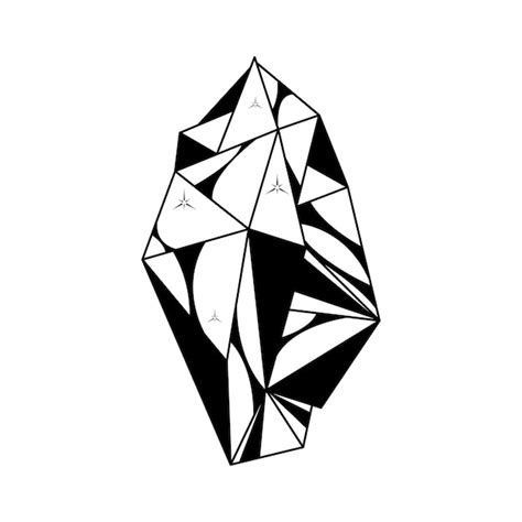 Premium Vector Abstract Doodle Element Hand Drawn Diamond Precious