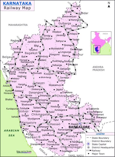 Rail-Map-india: Karnataka-railway-map