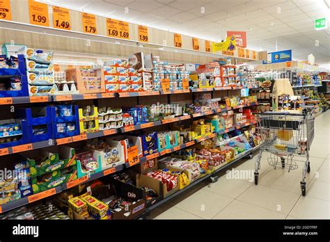 Interior Of A Lidl Supermarket Stock Photo Alamy