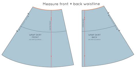 How To Draft A Waistband For A Wrap Skirt In The Folds