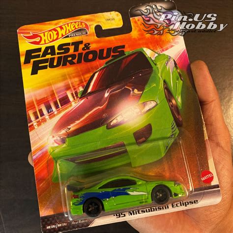 HIJAU HOT WHEELS MITSUBISHI ECLIPSE Rápido Y Furioso DIECAST HOTWHEELS Verde BASE De