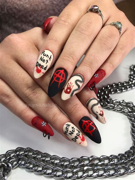 Punk Nails Дизайнерские ногти Ногти Кэжуал ногти