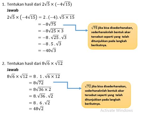 Contoh Soal Pembagian Bentuk Akar Ilmu