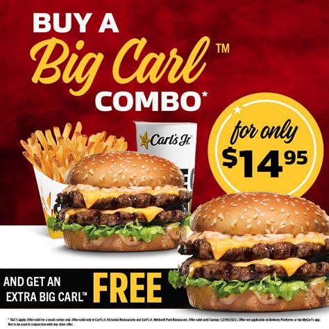 Deal Carl S Jr Free Big Carl Burger With Big Carl Combo