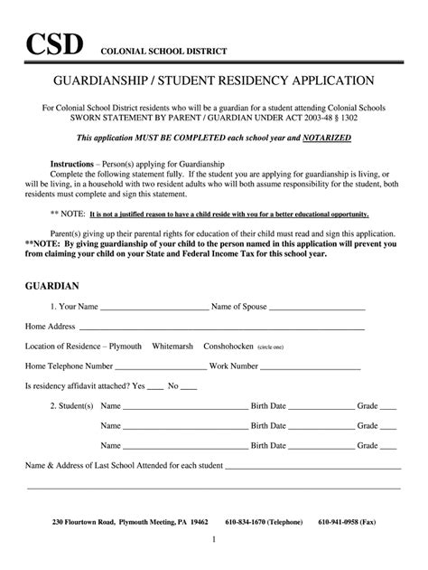 Fillable Online This Application MUST BE COMPLETED Each School Year And