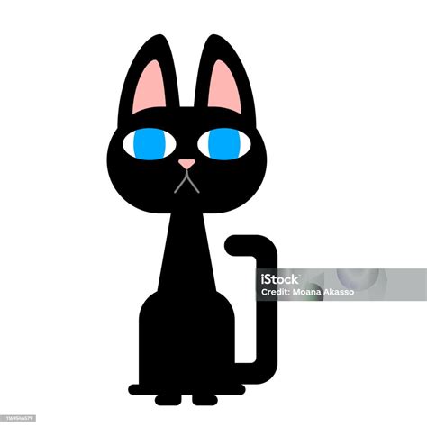 Ilustrasi Sederhana Kucing Hitam 01 Ilustrasi Stok Unduh Gambar