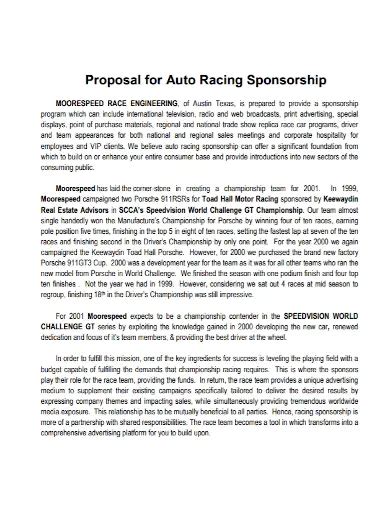 How To Write A Letter To Get Car Sponsorship