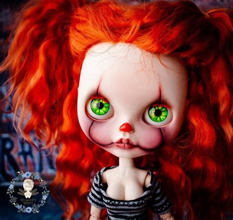 Made To Order Custom Ooak Horror Creepy Blythe Scary Clown Etsy