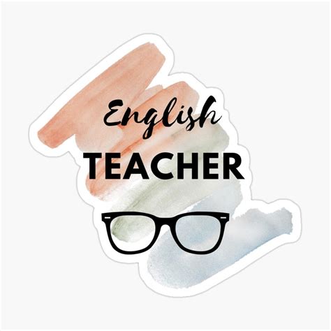 Pegatina Con La Obra English Teacher De Heidiegg Teacher Stickers