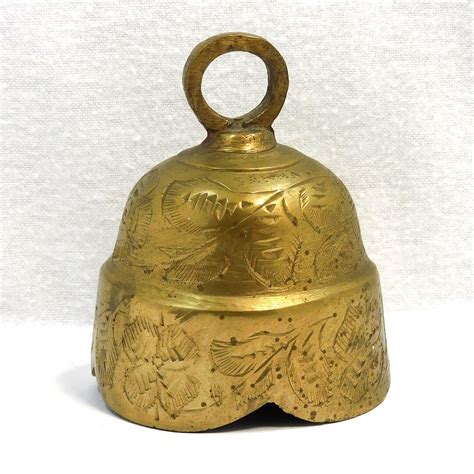 Vintage Brass Bell Sarna India Nice Tone Home Decor Etsy