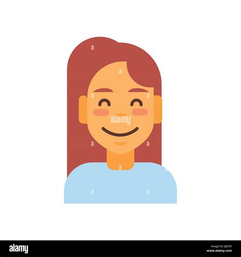 Profile Icon Female Emotion Avatar Woman Cartoon Portrait Happy