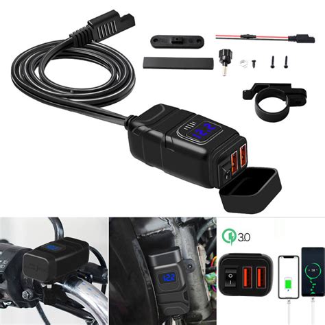 LO High QualityMotorcycle Quick Charger 12V SAE To USB Adapter With