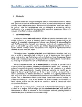 Ensayo Negociaci N Pdf