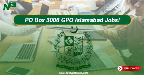 Public Sector Company PO Box 3006 GPO Islamabad Jobs 2024 Notify Pakistan