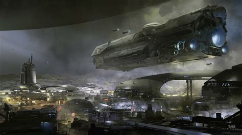 Unsc Infinity Halo Spaceship Digital Art Halo 5 Guardians Concept