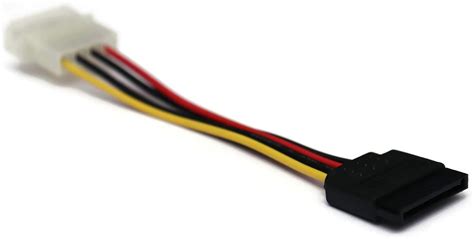 electronic spices sata power cable   pin molex  left angle sata