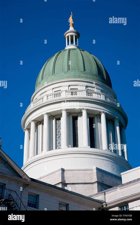 Historic Maine State Capitol Building, Augusta Maine, the state capital ...