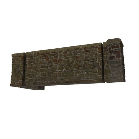 3d Model Brick Wall Set Vr Ar Low Poly Cgtrader