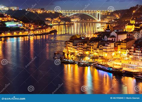 Porto in the night editorial image. Image of europe, dark - 46195840