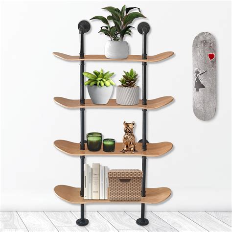 Industrial Shelves 4 Tier Industrial Decor Pipe Bookcase