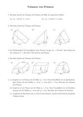 Volumen Von Prismen Link Und Materialsammlung F R Lehrer Auf