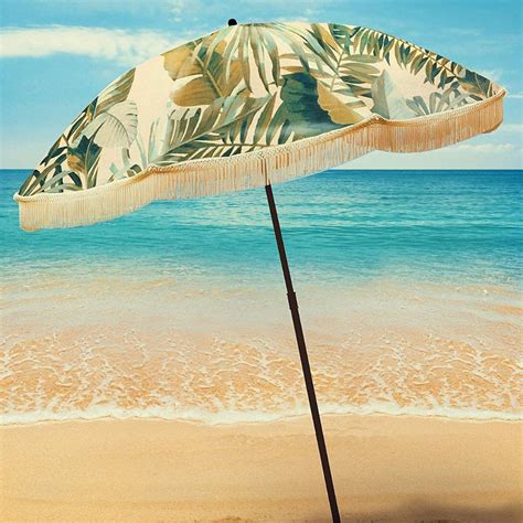 Beach Brella Best Beach Umbrella Windproof Portable With Fringe