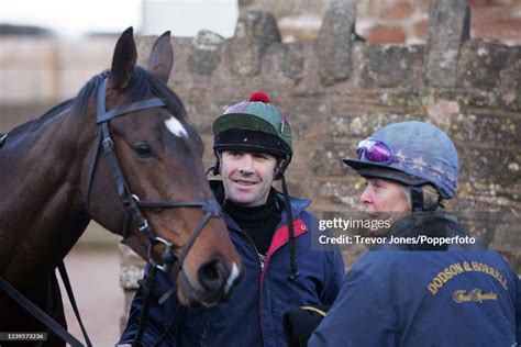 Former jockey Peter Scudamore and Maz Scudamore with Lady of Scarvagh ...