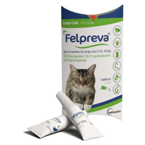 Felpreva Spot on Solution for Large Cats, treats internal & external ...